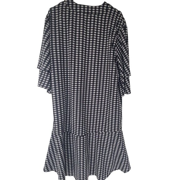Anthropologie Le Lis NWT Women's Long Sleeve Kimono Robe gingham print Cover Up - Picture 5 of 8